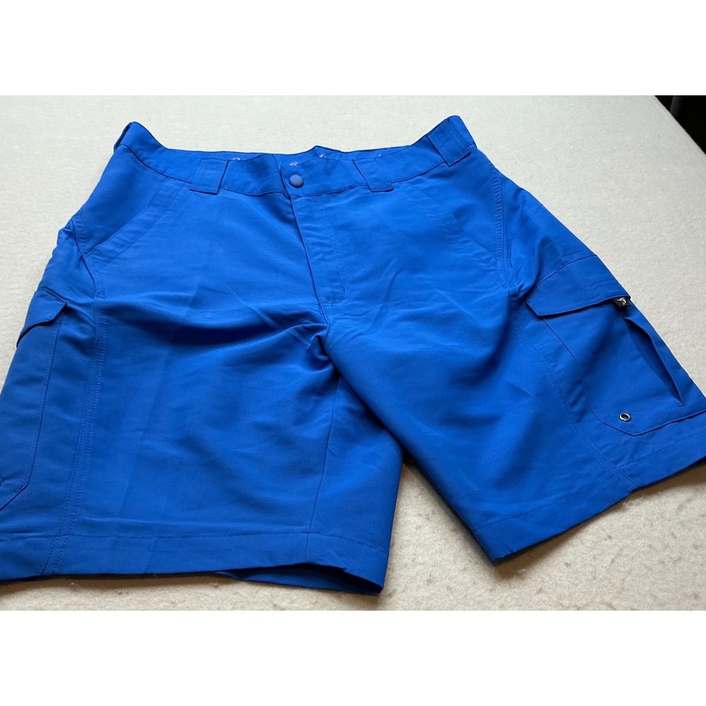 Guy Harvey Mens Cargo Shorts Blue Performance Fishing Hiking Size 34 Outdoor‎